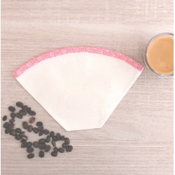 Le filtre à café origami rose
