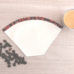 Le filtre à café fleurs marron