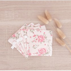 Lingettes lavables rose